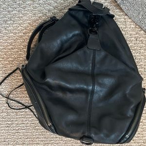 Black Leather Rebecca Minkoff Backpack